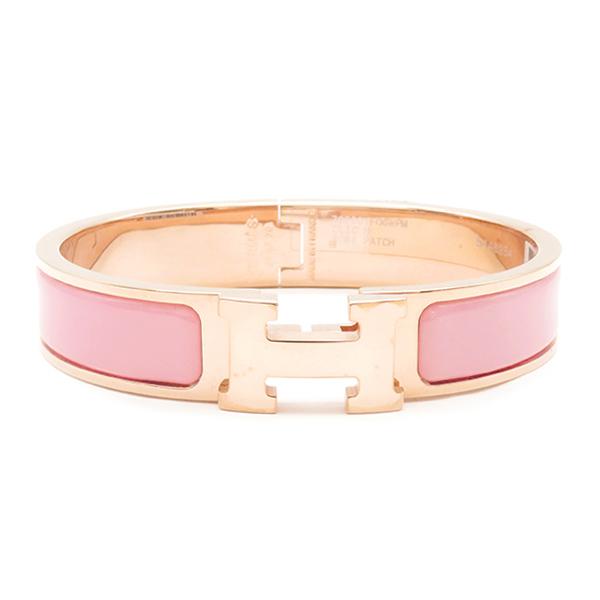 エルメス ブレスレット クリックH PM ピンク×ゴールド メタル ピンクゴールド金具 新品 未使用
