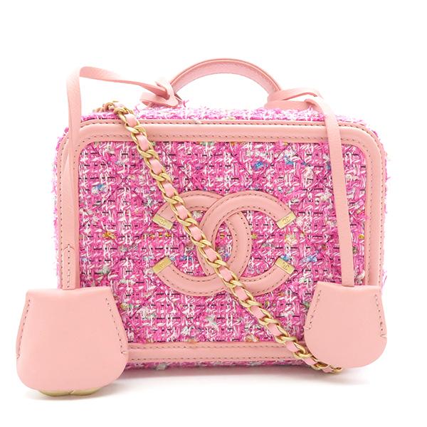 CHANEL シャネル 2WAYバッグ CCフィリグリー ツイード バニティ CHANEL シャネル 2WAYバッグ CCフィリグリー ツイード バニティ