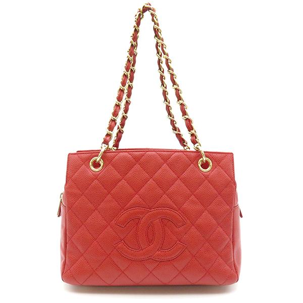 レッド【CHANEL】トートバッグ