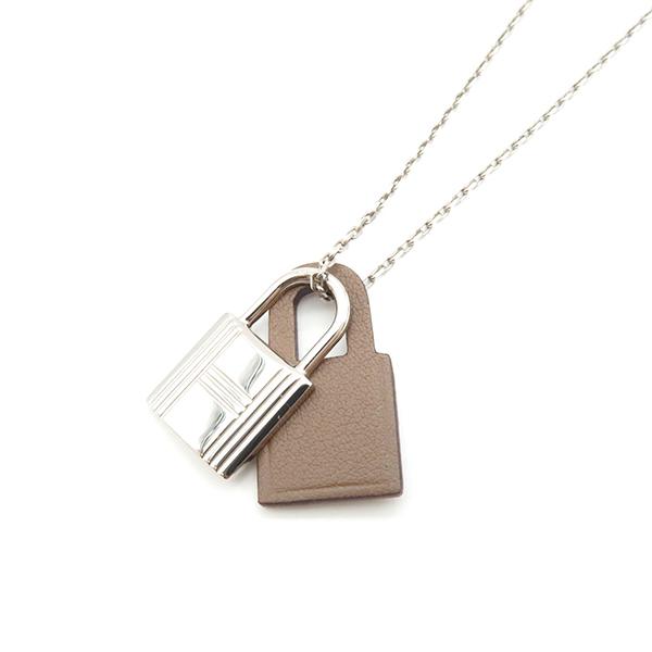 エルメス ネックレス オーケリー ペンダント シルバー×エトゥープ GP