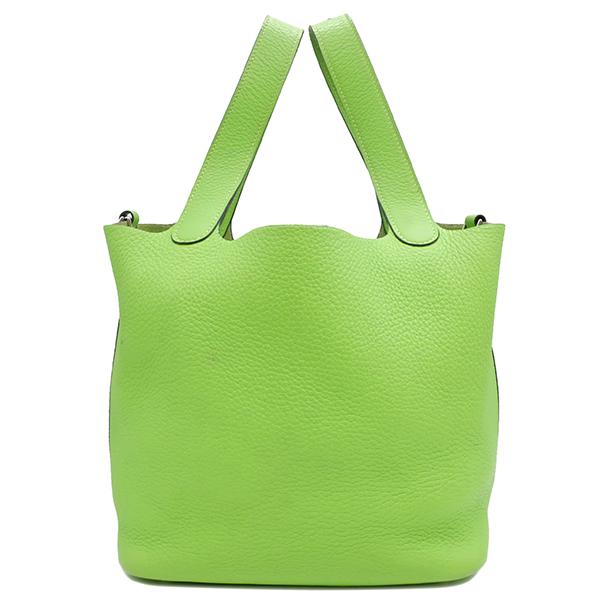 HERMES エルメス ハンドバッグ ピコタンMM アップルグリーン トリヨン 