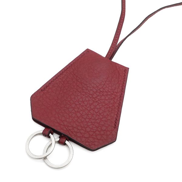 HERMES エルメス ネックレス クロシェット レッド トリヨンクレマンス 