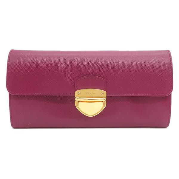 SAFFIANO（PRADA） プラダ 長財布 サフィアーノ フラップ パープル