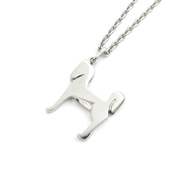 超美品 エルメス パナッシュ ネックレス メタル シルバー ペンダント 馬 HERMES エルメス ネックレス パナッシュ ペンダント シルバー
