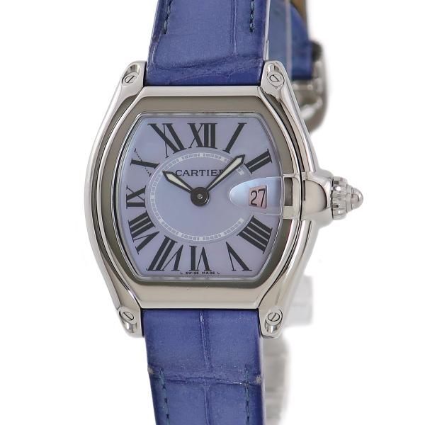 カルティエ Cartier 腕時計 ロードスターSM W6206007 2008年 クリスマス 限定モデル パープルシェル文字盤 ローマンインデックス デイト アリゲーターレザーベルト SS クオーツアナログ 【中古】 楽天市場】カルティエ ロードスター SM 2008年クリスマス限定 W6206007