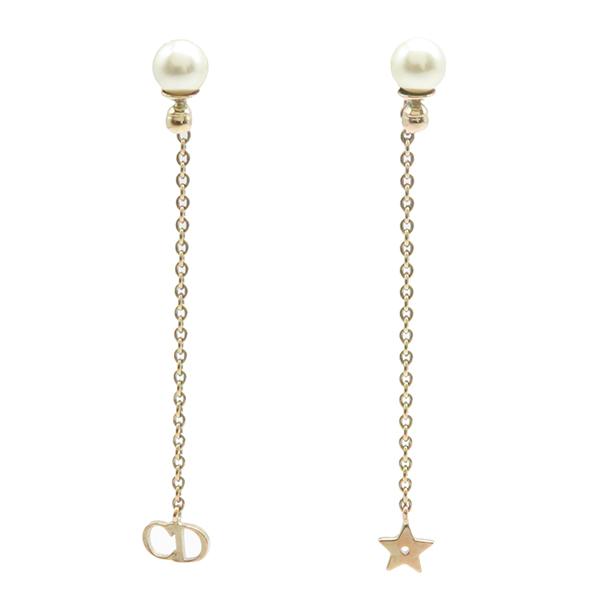 美品　DIOR ディオール　パールと星チャーム　ピアス 星とパール☆】Dior Tribales ピアス (Dior/ピアス