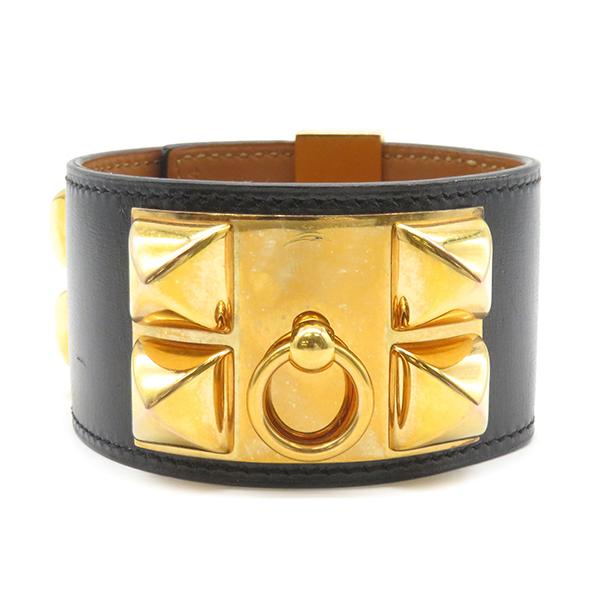 エルメス　ブレスレット　コリエドシアン　ブラック HERMES（エルメス） ブレスレット コリエドシアン ブラック カーフ X