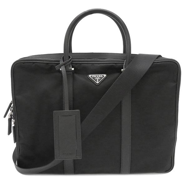 PRADA（プラダ） 2WAYバッグ ビジネスバッグ ブラック ナイロン レザー