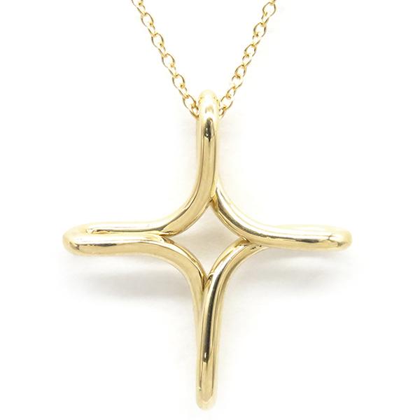 TIFFANY&Co. ティファニー ネックレス インフィニティ クロス イエロー  