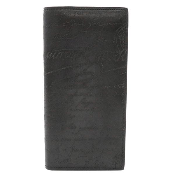 最新作 定価19.1万円 ベルルッティ サンタル スクリットレザー二つ折り長財布 Berluti ベルルッティ 長財布 サンタル ロング ウォレット ブラック