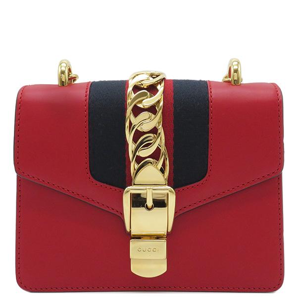 GUCCI（グッチ） ショルダーバッグ シルヴィ ミニ チェーン レッド