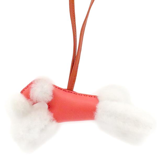 HERMES エルメス バッグチャーム バディ ローズテキサス×カーネリアン  