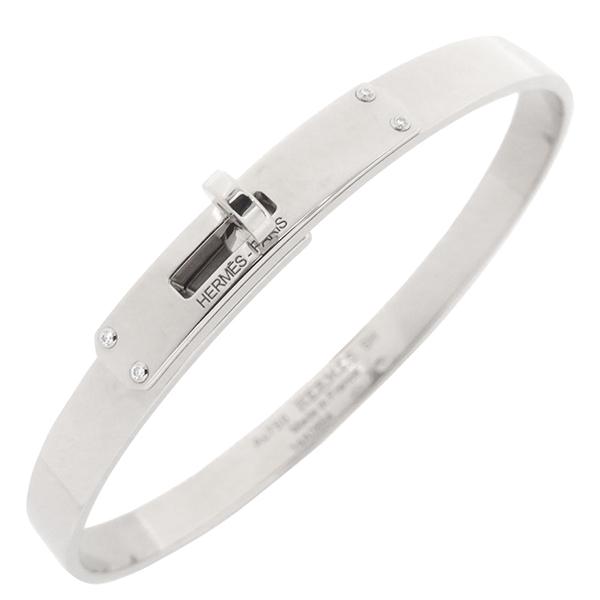 HERMES エルメス バングル ケリー PM ブレスレット ホワイト HERMES エルメス バングル ケリー PM ブレスレット ホワイト