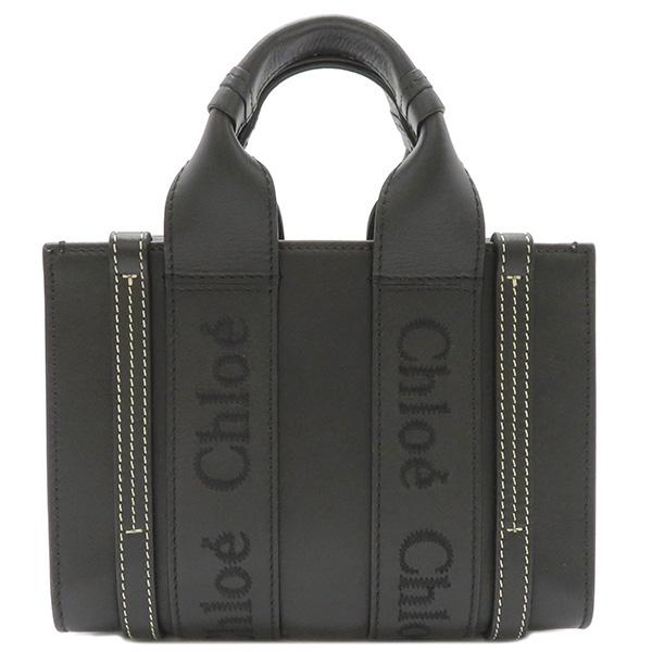 Chloe（クロエ） 2WAYバッグ woody ミニ トートバッグ ブラック カーフ