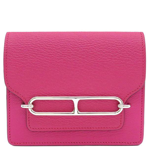 HERMES（エルメス） 二つ折り財布 ルリ スリム ローズメキシコ