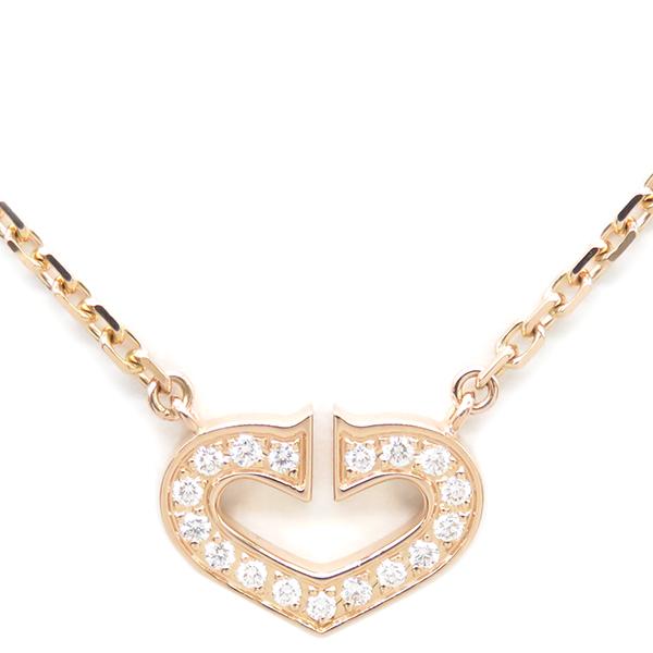 Cartier Cハートダイヤネックレス　ピンクゴールドK18PGカルティエ Cartier カルティエ ネックレス Cハート ダイヤ ピンクゴールド