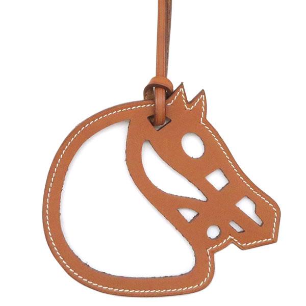 HERMES エルメス バッグチャーム パドックシュバル ゴールド ヴォー  