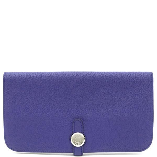 HERMES エルメス 長財布 ドゴンロング ドゴンレクトヴェルソ ブルー  