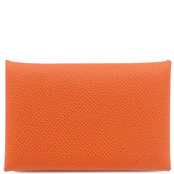 HERMES（エルメス） カードケース カルヴィ ヴェルソ オレンジ 