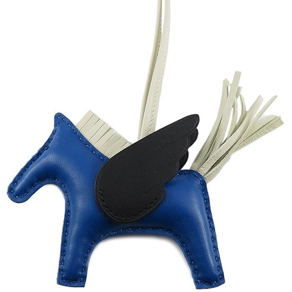 HERMES エルメス バッグチャーム ロデオPM ペガサス ブルーフランス  