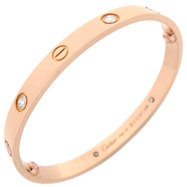 カルティエラブブレスハーフダイヤ LOVE（Cartier） カルティエ ブレスレット LOVE ラブブレス ハーフ