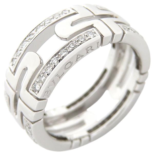 BVLGARI ブルガリ リング 指輪 オープンパレンテシ ダイヤリング K18WG  