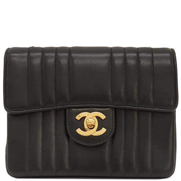 シャネル マドモアゼル ラムスキン ショルダーバッグ ブラック CHANEL シャネル ショルダーバッグ マドモアゼル ミニ