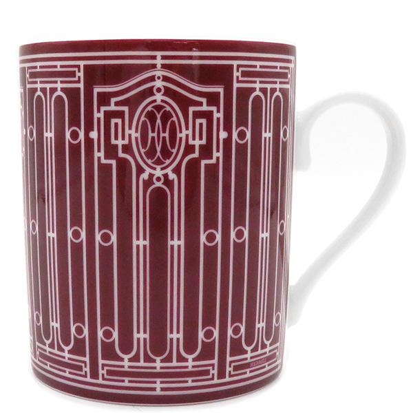 HERMES エルメス 食器 H DECO アッシュデコ マグカップ 磁器 レッド 