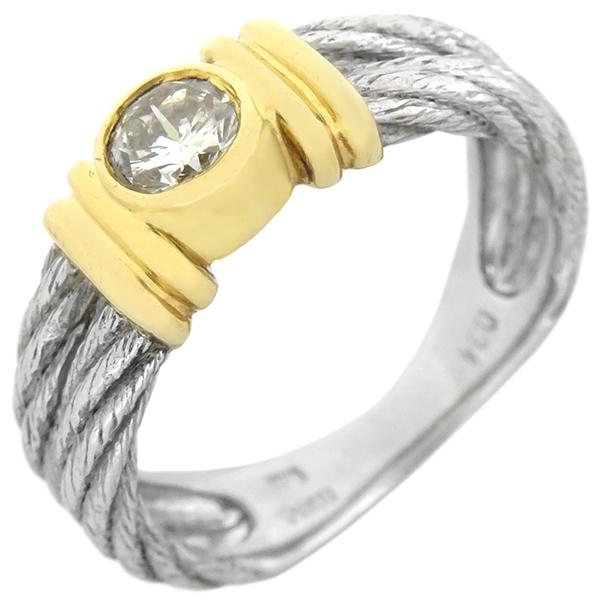 リング 指輪 ダイヤリング K18YG ゴールド 750YG コンビリング 1P 12  