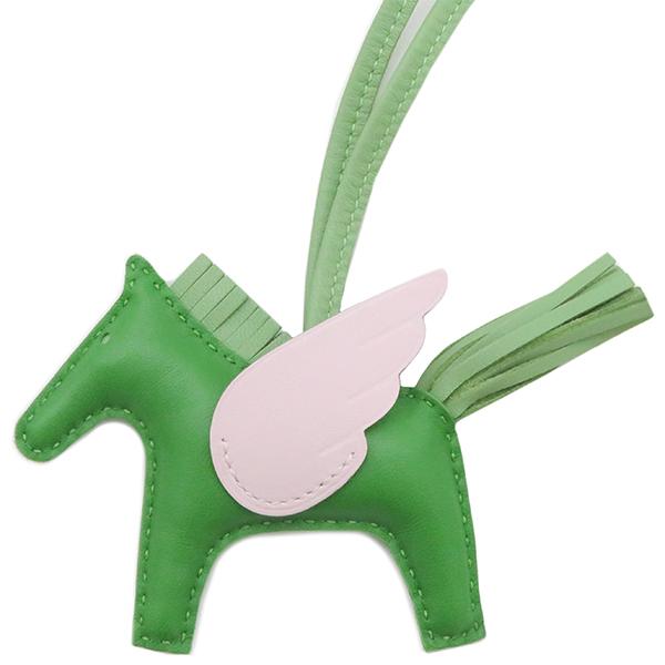 HERMES　エルメス　ペガサスPM　チャーム　キーホルダー　緑　グリーン HERMESエルメスペガサスPMチャームキーホルダー緑グリーン