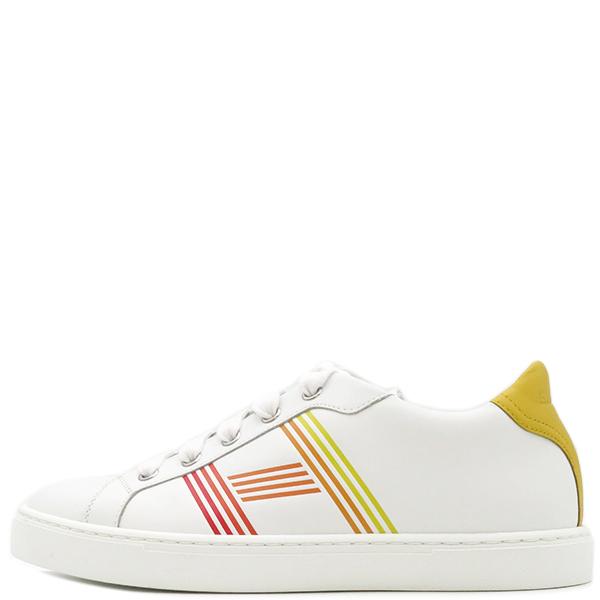 【HERMÈS 】ホワイト オレンジスニーカー　36 最終価格！エルメスHERMES ホワイト/オレンジ スニーカー箱あり