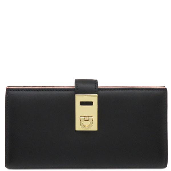 新品・未使用】フェラガモ ガンチーニ 長財布 黒