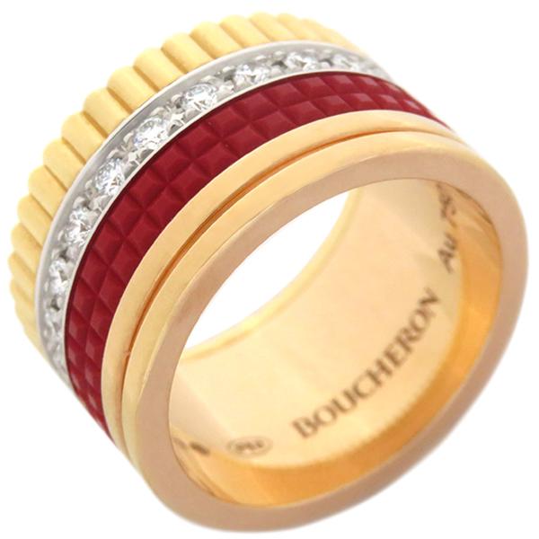 BOUCHERON ブシュロン リング 指輪 キャトル レッド ダイヤモンド 