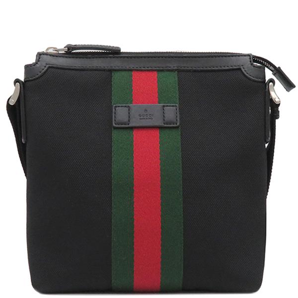 GUCCI グッチ ショルダーバッグ シェリーライン キャンバス ブラック  