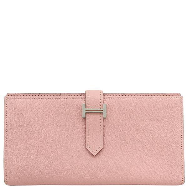 HERMES（エルメス） 長財布 ベアンスフレ シェーブル ピンク 二つ折り