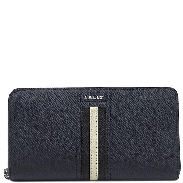 バリー 長財布 テレン グレインレザー ネイビー 紺 青 ラウンド  