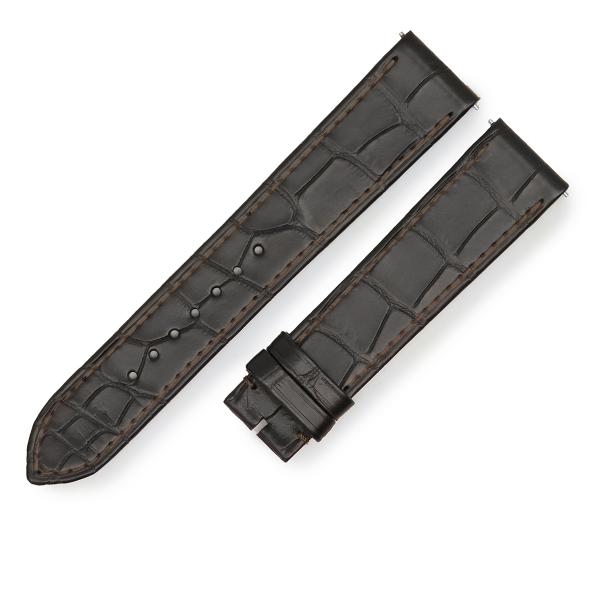 【未使用】 ジャガールクルト アリゲーター クロコ ベルト 20mm 黒 JAEGER-LECOULTRE ジャガールクルト 未使用 純正 替え