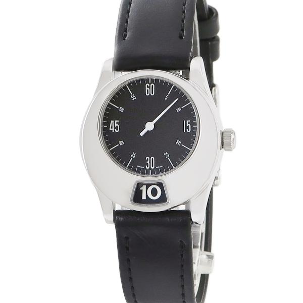 Gianni Bulgari ジャンピングアワー 111261S ブラック アラビア ラウンド クオーツ レディース 腕時計 3年保証】 Gianni Bulgari ジャンピングアワー 111261S ブラック