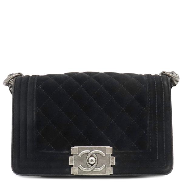 CHANEL（シャネル） ショルダーバッグ ボーイシャネル ベロア ブラック 