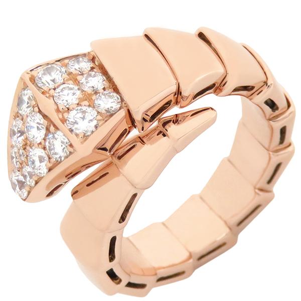 セルペンティ ブルガリ リング 指輪 ヴァイパー ダイヤリング K18PG  