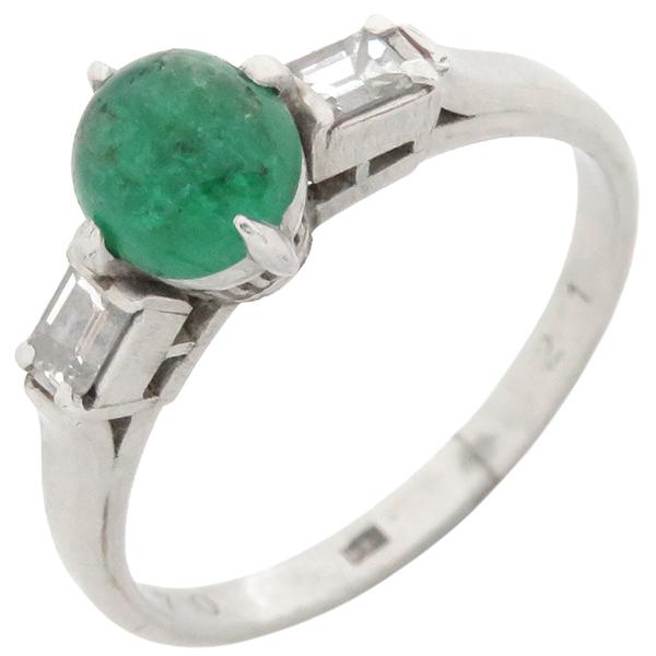 リング 指輪 エメラルド ダイヤモンド Pt シルバー グリーン 緑 Pm  