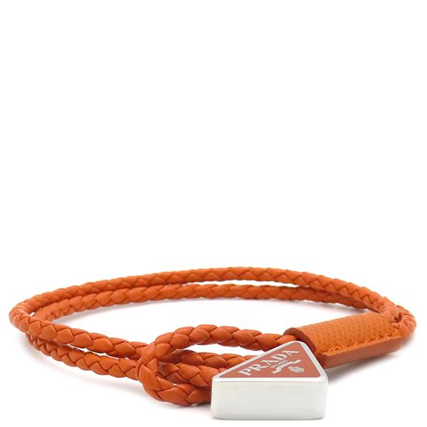 PRADA プラダ ブレスレット トライアングルロゴ レザー PRADA プラダ ブレスレット トライアングルロゴ レザー