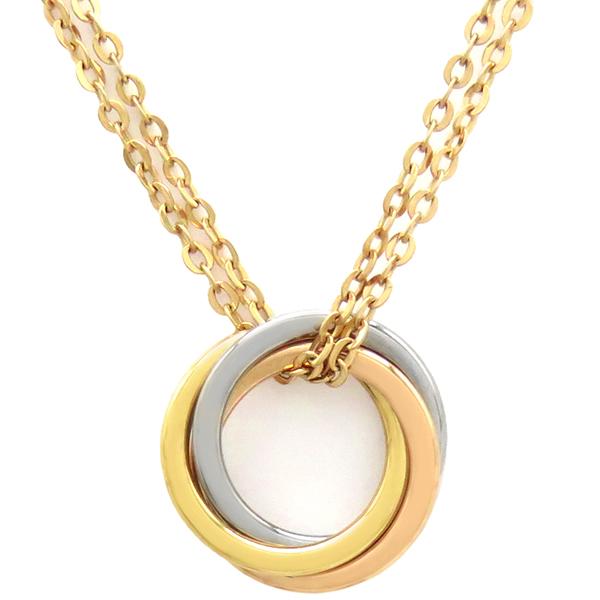 TRINITY（Cartier） カルティエ ネックレス トリニティ ダブルチェーン
