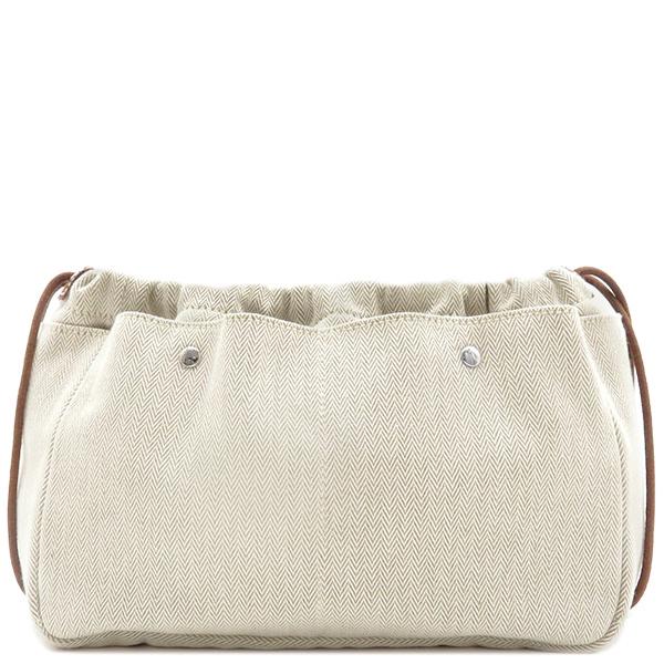 HERMES エルメス ポーチ フールビ25 トワルシェブロン ベージュ バッグ 