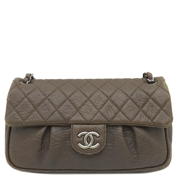 ブ*K様 本物保証！シール有りCHANEL マトラッセダークブラウン ショルダー マトラッセ シャネル ショルダーバッグ チェーンショルダー カーフ