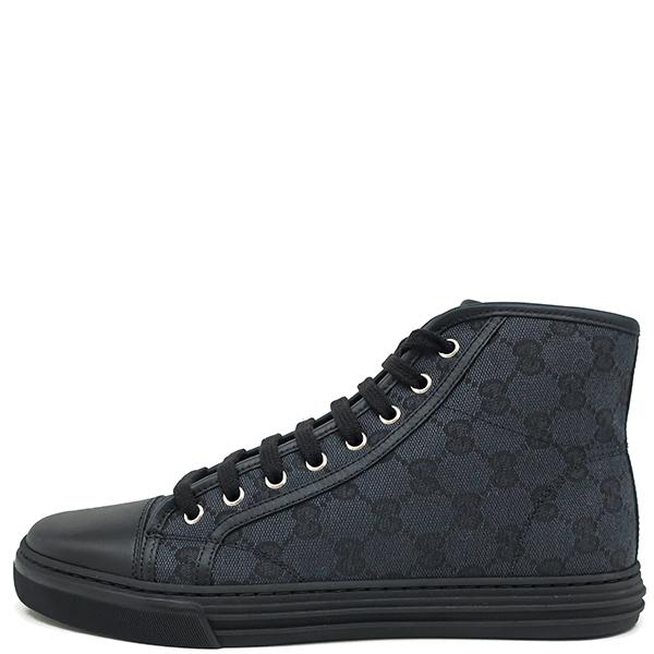 GUCCI グッチ スニーカー GGキャンバス ハイカット ネイビー #6.5 新品  