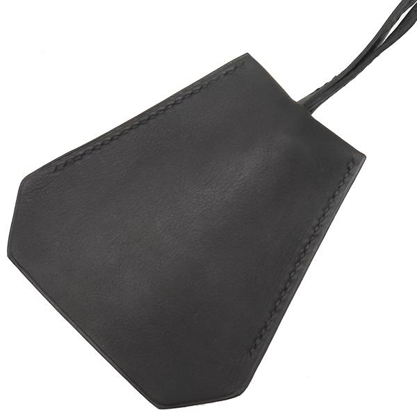 HERMES エルメス ネックレス クロシェット レザー ブラック 黒 HERMES エルメス ネックレス クロシェット レザー ブラック 黒