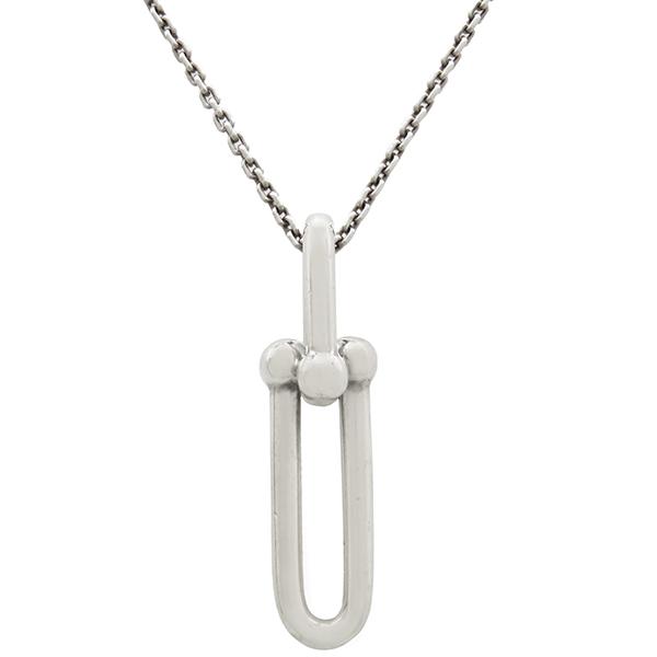 Tiffany ハードウェア　細長リンク　ペンダント　シルバーネックレス　925 TIFFANY&Co.（ティファニー） ネックレス ハードウェア 細長リンク