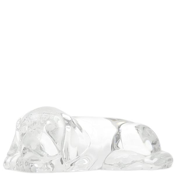 マイセン オブジェ フィギュリン クリスタル 透明 犬 イヌ 置物