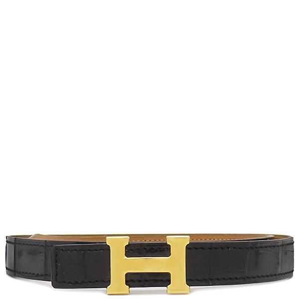 HERMES（エルメス） ベルト コンスタンスH ＃65 アリゲーター ブラック